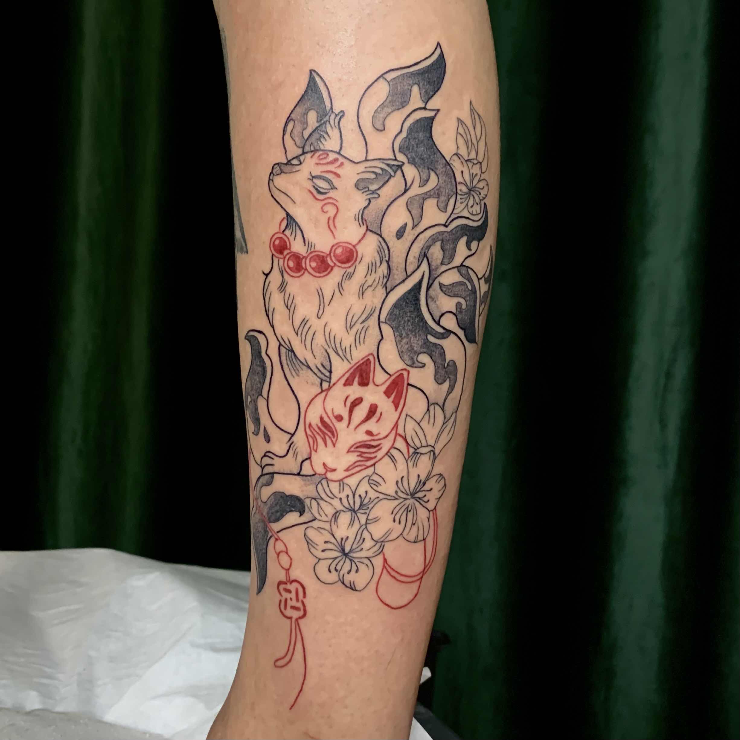 ninetailed fox tattoo design by JadeFox334  Fur Affinity dot net